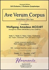 Ave Verum Corpus Orchestra sheet music cover